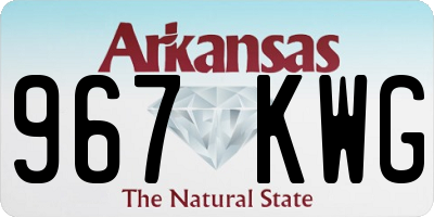 AR license plate 967KWG