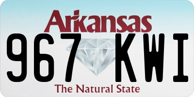 AR license plate 967KWI