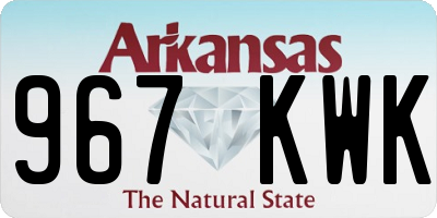 AR license plate 967KWK
