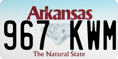 AR license plate 967KWM