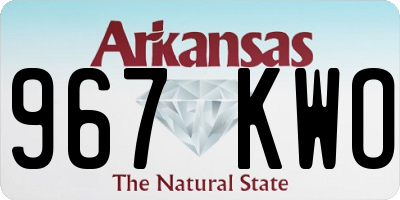 AR license plate 967KWO