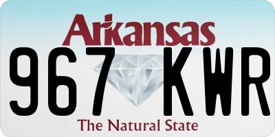 AR license plate 967KWR