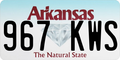 AR license plate 967KWS