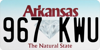 AR license plate 967KWU