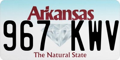 AR license plate 967KWV