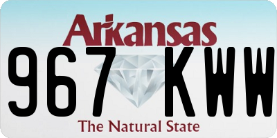 AR license plate 967KWW