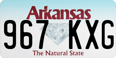 AR license plate 967KXG