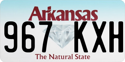 AR license plate 967KXH