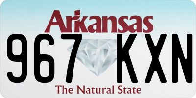 AR license plate 967KXN