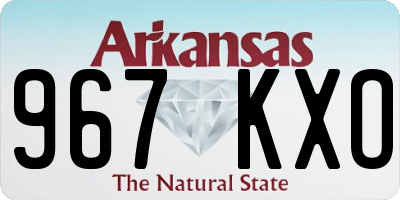AR license plate 967KXO