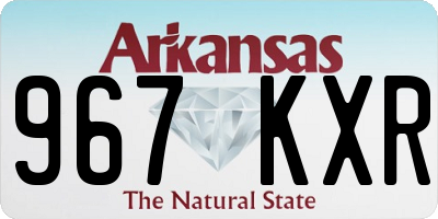 AR license plate 967KXR