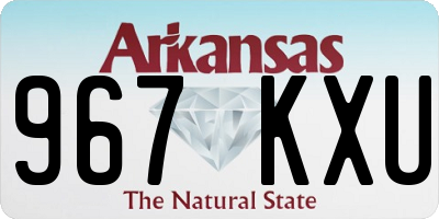 AR license plate 967KXU