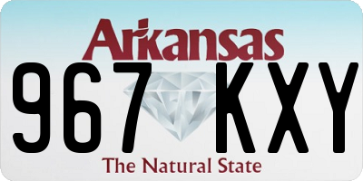 AR license plate 967KXY