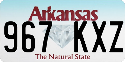 AR license plate 967KXZ