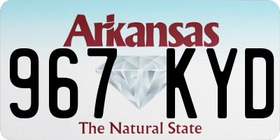 AR license plate 967KYD