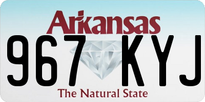 AR license plate 967KYJ
