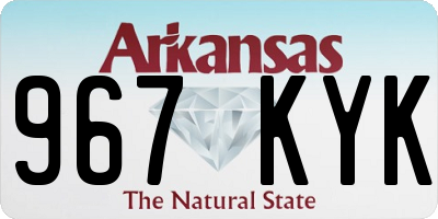 AR license plate 967KYK