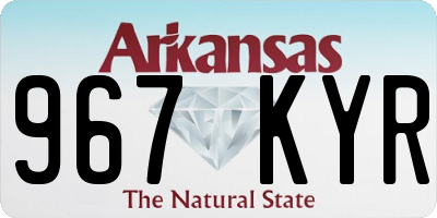 AR license plate 967KYR