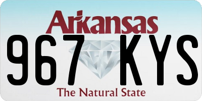 AR license plate 967KYS