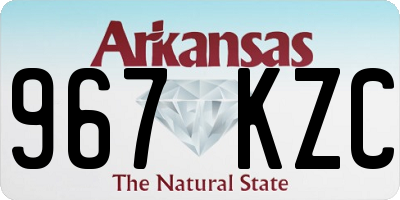 AR license plate 967KZC