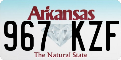 AR license plate 967KZF