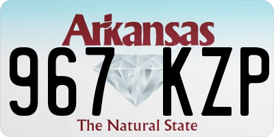 AR license plate 967KZP