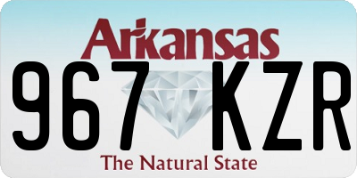 AR license plate 967KZR