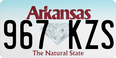 AR license plate 967KZS