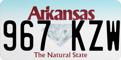 AR license plate 967KZW