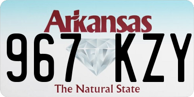AR license plate 967KZY