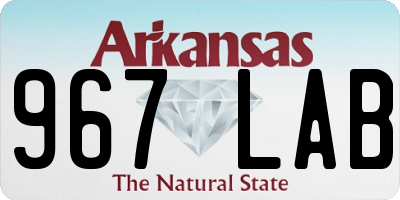AR license plate 967LAB