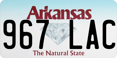 AR license plate 967LAC