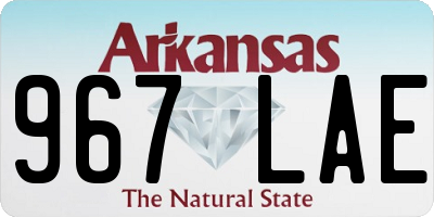 AR license plate 967LAE