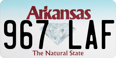 AR license plate 967LAF