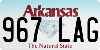 AR license plate 967LAG