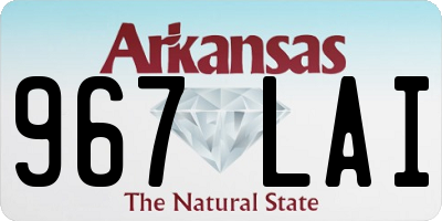 AR license plate 967LAI