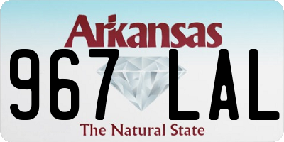 AR license plate 967LAL