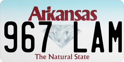 AR license plate 967LAM