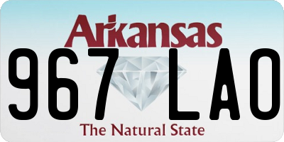 AR license plate 967LAO
