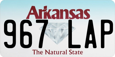 AR license plate 967LAP