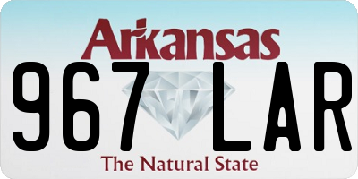 AR license plate 967LAR