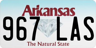 AR license plate 967LAS