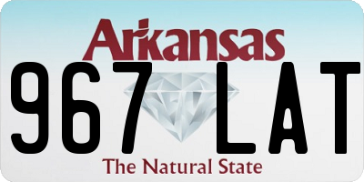 AR license plate 967LAT