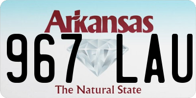 AR license plate 967LAU