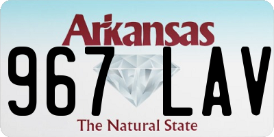 AR license plate 967LAV