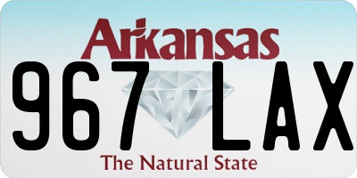 AR license plate 967LAX