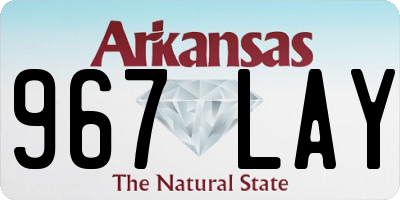 AR license plate 967LAY