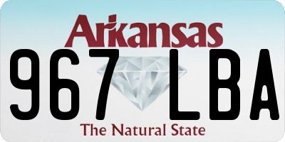 AR license plate 967LBA
