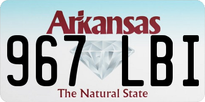 AR license plate 967LBI