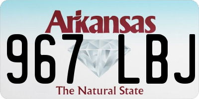 AR license plate 967LBJ